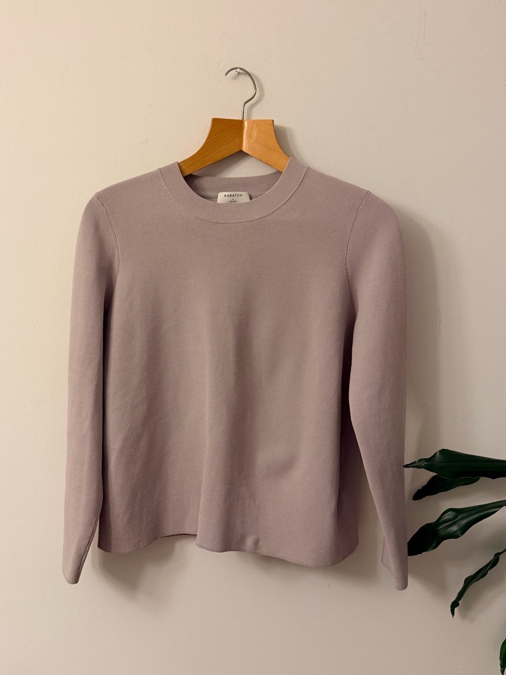 Babaton Dusty Mauve Crewneck Sweater